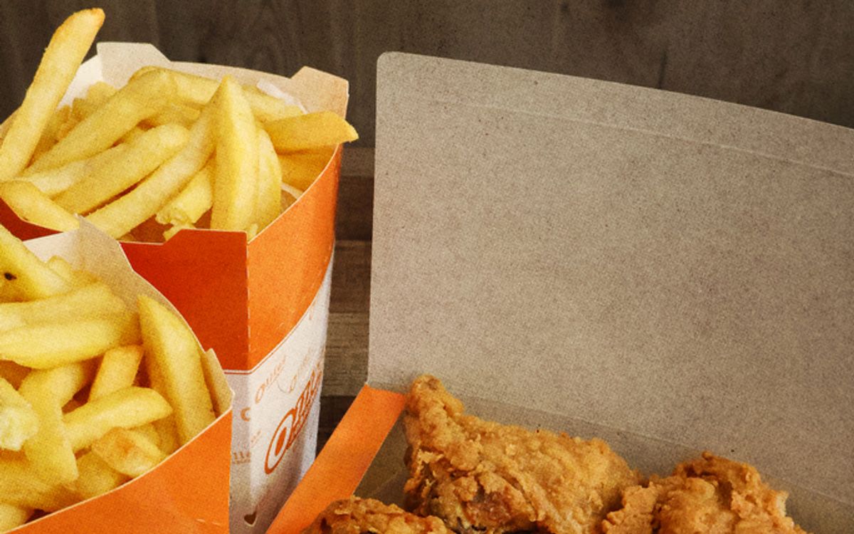 Ollies Special — fried chicken and chips
